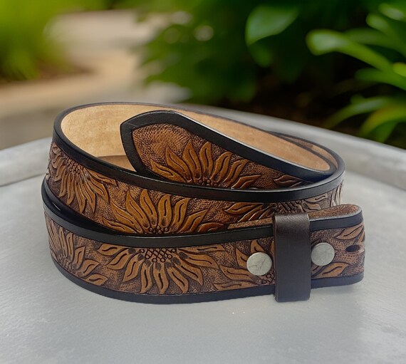 Genuine Leather Western Carved Embossed Tooled Cowboy  display picture 1