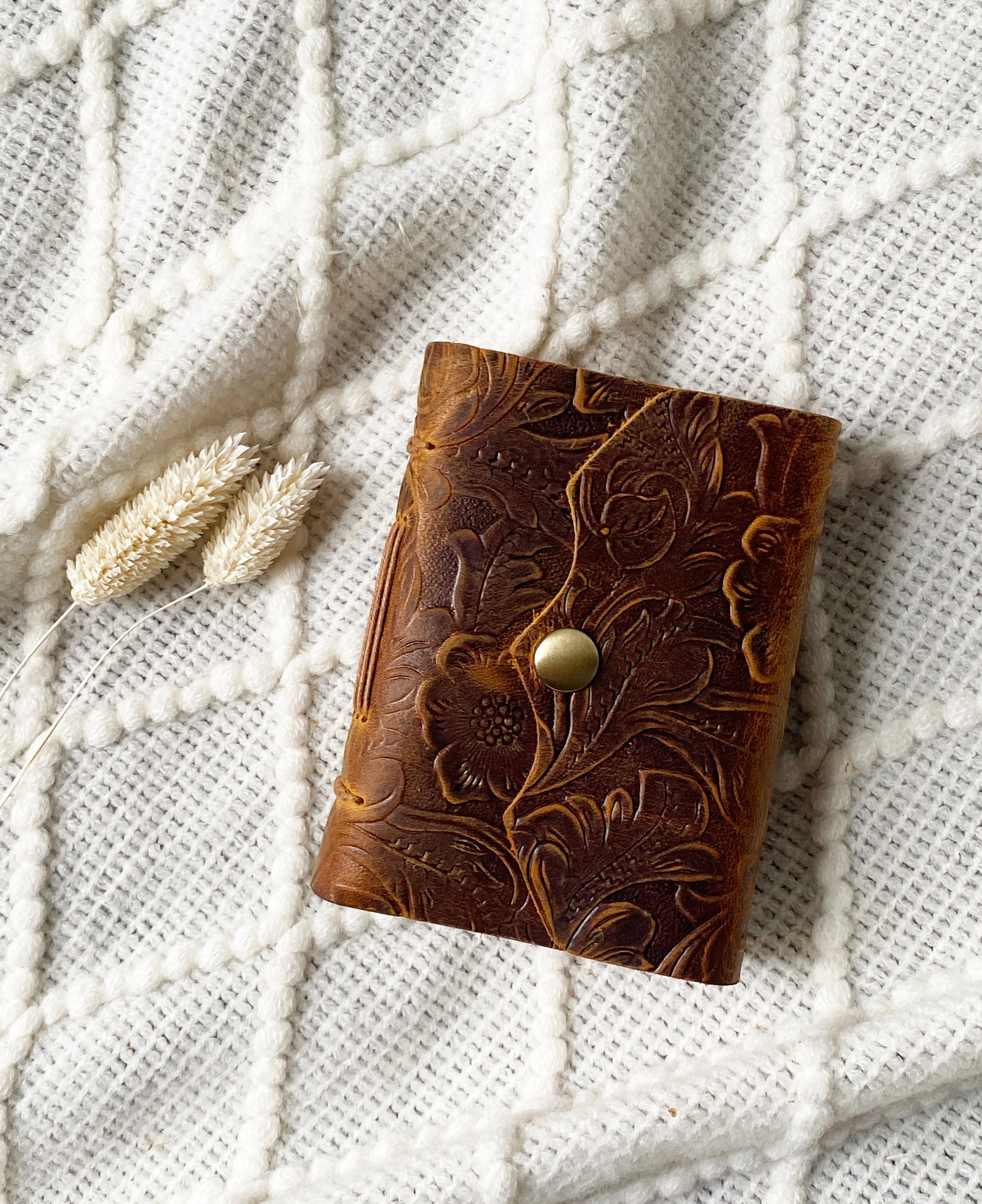 Personalized Mini Leather Notebook, Small Leather Notepad, Daily ...