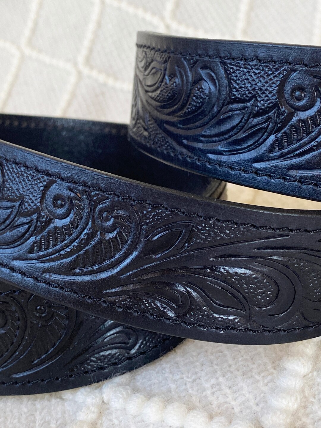 Handmade Men's Western Belt Genuine Full Grain Leather Heavy Duty