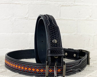 Tooled Western Floral Engraved Leather Belt 100% Genuine Full Grain Cowhide Engraved Personalized Handmade Genuine Leather Cowboy Belt