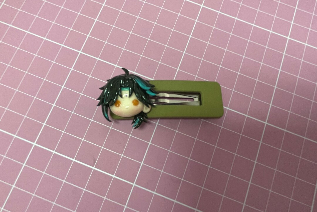 Xiao Hair Clips Inspired by Genshin Impact Handmade Ultralight Clay