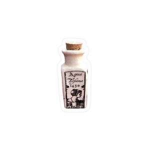 Aqua Tofana Poison Bottle Kiss-Cut Vinyl Decal Sticker