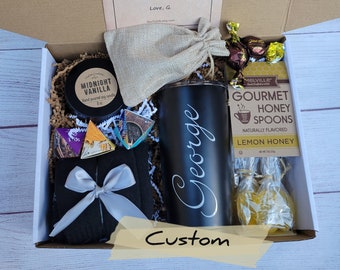 Custom "Warm and Cozy" BOX TO GIFT for men,  perfect gift for him for any occasion, gift box for him, Men’s gift box, Gift basket for guy