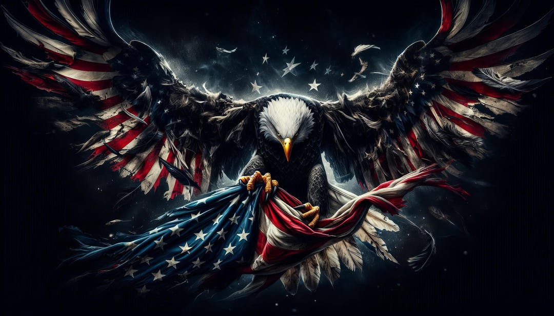 Bald Eagle Flag Poster – Patriotic American Statement Art - Etsy