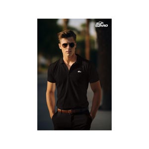 Witte stretchpolo heren – zakelijk casual polo, lichtgewicht performance-polo voor dagelijks gebruik
