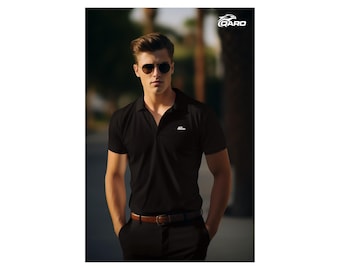 Men’s White Stretch Polo Shirt – Business Casual Polo, Lightweight Performance Polo for Everyday Wear