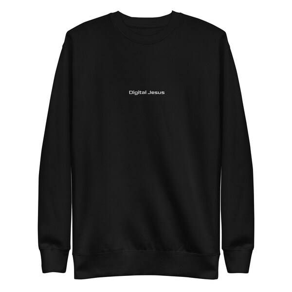 Digital Jesus Black and White Embroidered Sweatshirt