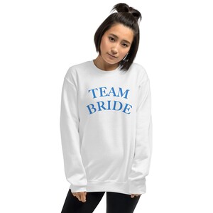 Embroidered Blue Letter Team Bride Sweatshirt
