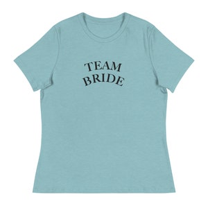 Embroidered Black Letter Team Bride T-Shirt