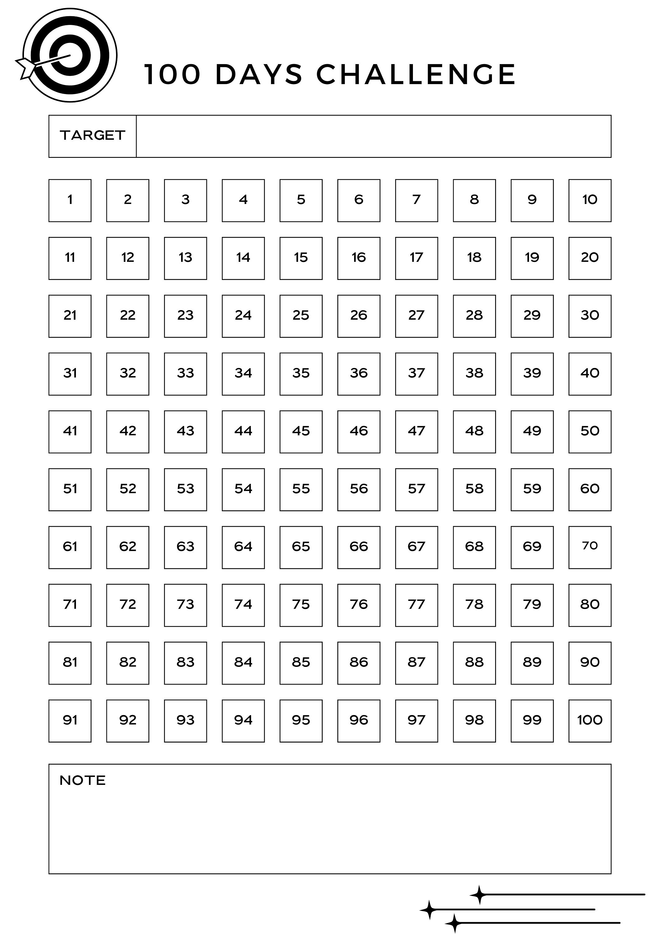 100 Days of Challenge, 100 Day Challenge, 100 Day Challenge Download ...