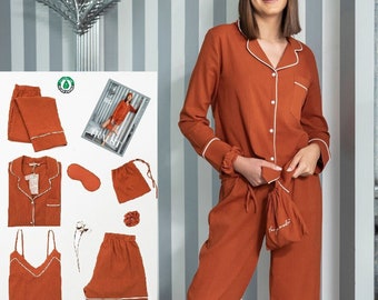 Lounge Set Women,Soft Pajama Set,Cotton Sleepwear,Pajama Set Femme,Pajama Set Women Cozy,Women Lounge Wear,Cotton Women Pajama Set
