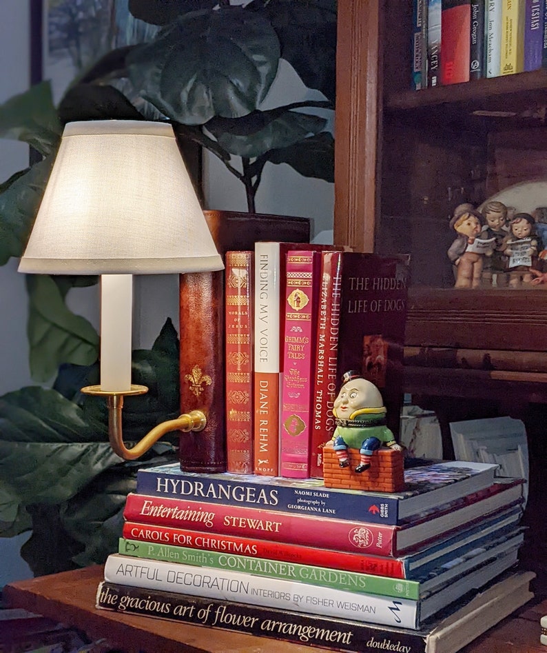 Lamps, Bookshelf Lamp, Literary Lamps, Bookcase Lamp Candlestick