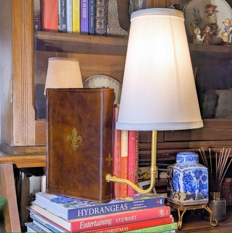 Lamps, Bookshelf Lamp, Literary Lamps, Bookcase Lamp Tall - White