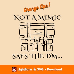 D&D Not a Mimic SVG: RPG Vector Artwork (Digital Download)