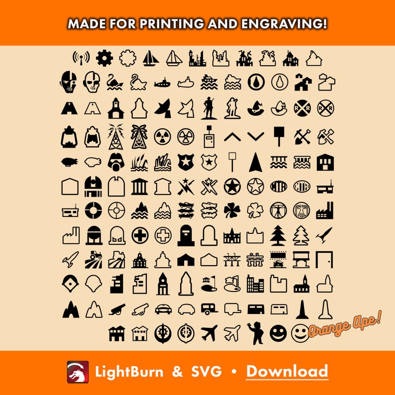 Fallout 4 Map Marker Icons RPG Outline & Silhouette Files SVG and ...