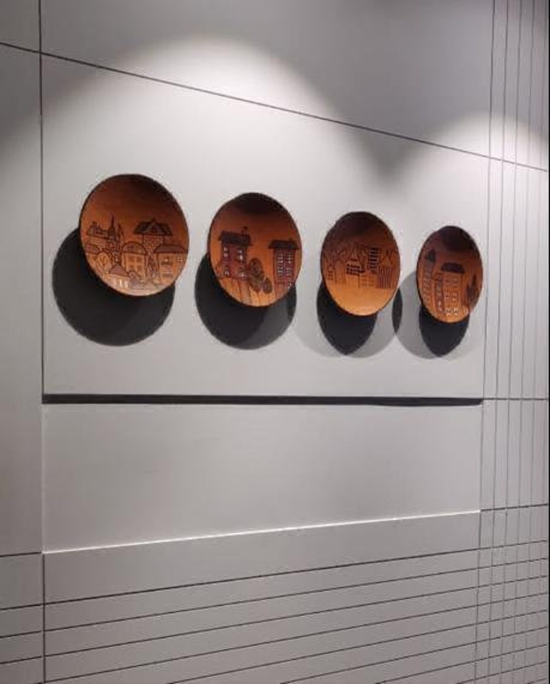 Hand Painted Wall Plates Set of 4 - Etsy