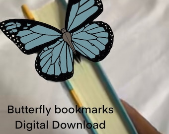 Butterfly bookmarks digital download