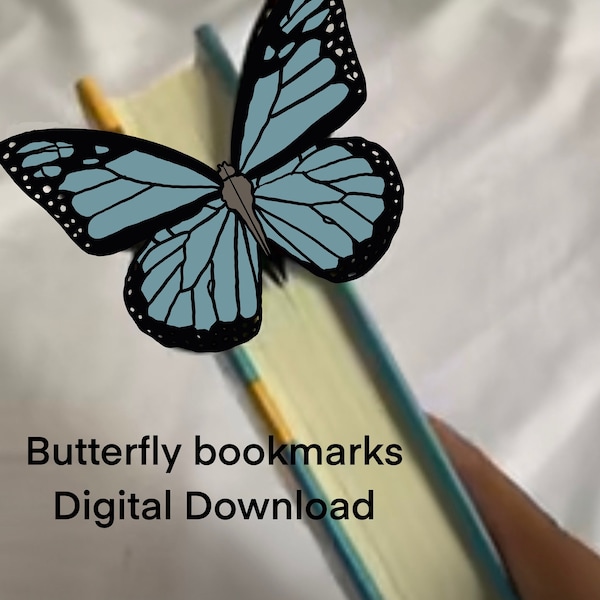 Butterfly bookmarks digital download