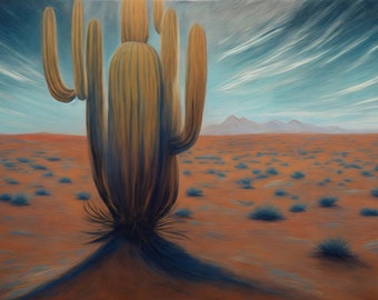 Landscape, Digital Art Print, AI Generated, Wall Art, AI Art, Digital Download, Home Decor, Printable, Desert