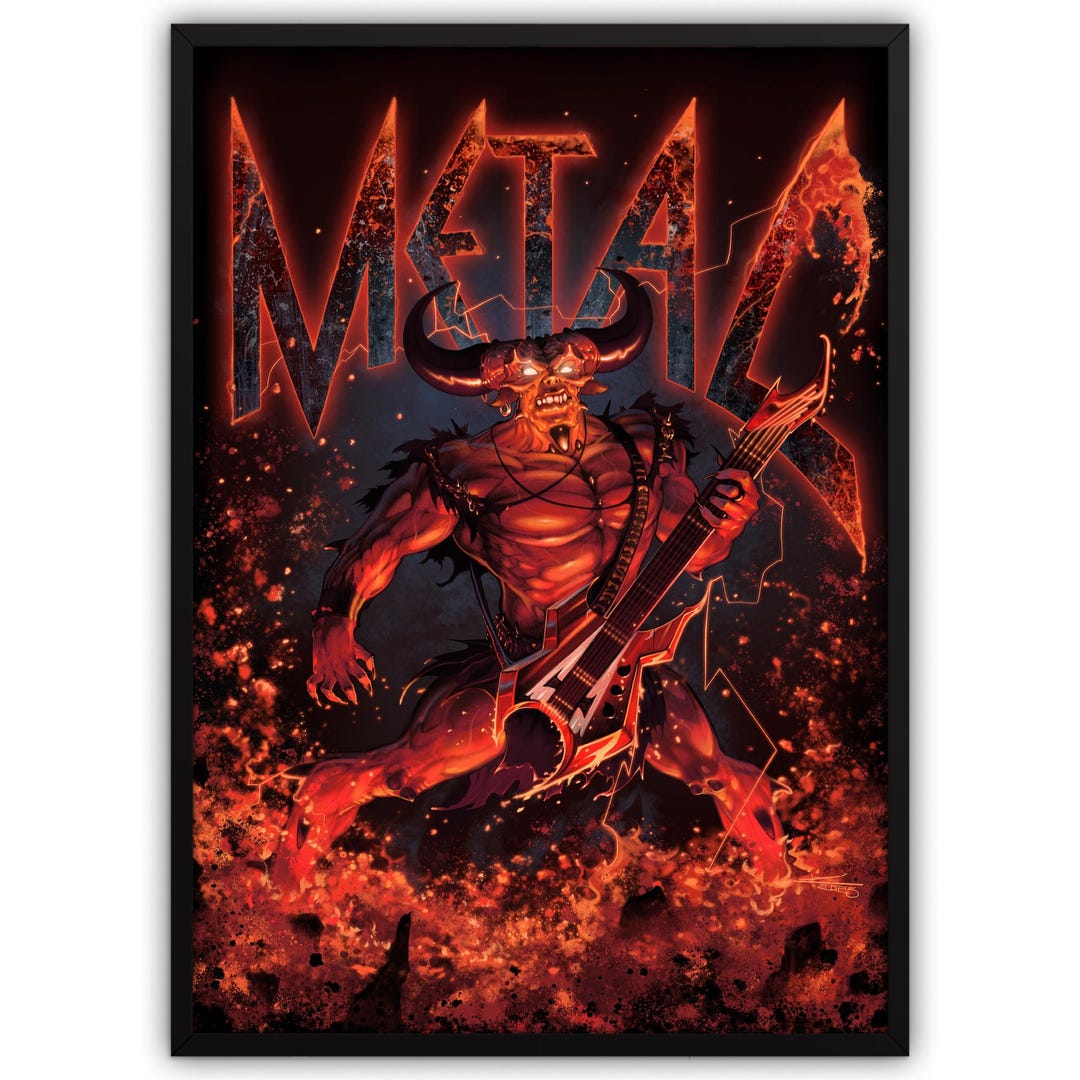 Dark Fantasy Art, Heavy Metal Art DOWNLOAD, NO AI, Rock Music Poster ...
