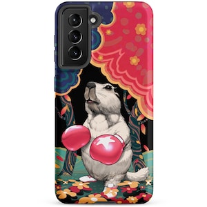 Boxen Murmeltier Tough Handyhülle , Präriehund illustrierte Hülle, Samsung Galaxy S10 S10e S20 S21 S22 S23 Plus FE Ultra Kid's Kinder Geschenk