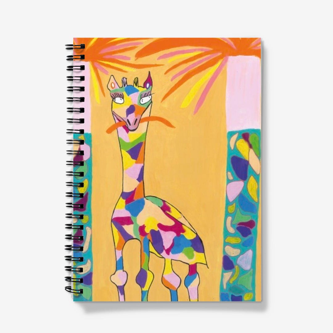 Colourful Giraffe Notepad – Cute Animal-themed Stationery for Notes ...