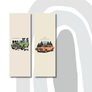 Classic Cars Printable Bookmarks Set of 6 Printable Cars Theme ...