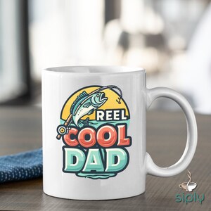 Angeln Vatertagsgeschenk Becher, Reel Cooler Papa Angeln Becher, Retro Style Fischer Geschenk, Papa Geschenk, Geschenk für ihn, Fisch Liebhaber Geschenk