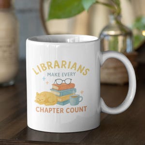 Schulbibliothekar Wertschätzung Becher, Bibliothekar Becher, Geschenk für Bibliothekare, Lehrer Geschenk, Buch-Liebhaber-Geschenk, Bibliothekare machen jedes Kapitel zählen,