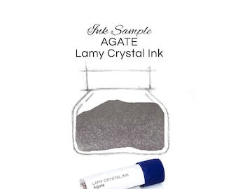 Ink Sample Lamy Crystal Ink Agate Fountain Pen, Dip Pen, Artist Calligraphy Ink for writing, drawing, journaling