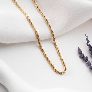 18K Gold Filled Chain Necklace, Cuban Chain, Cable Chain, Paperclip Chain, Twist Chain, Figaro Chain, Curb Chain image 9