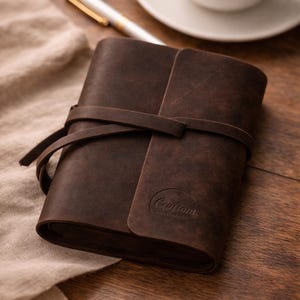 Cuaderno de cuero hecho a mano – Diario recargable con páginas reemplazables