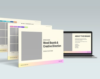 Moodboard and Creative Direction Template for Canva | Brand Style Guide | Brand Manual | Canva Template