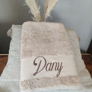 Serviette de bain personnalisée Beige