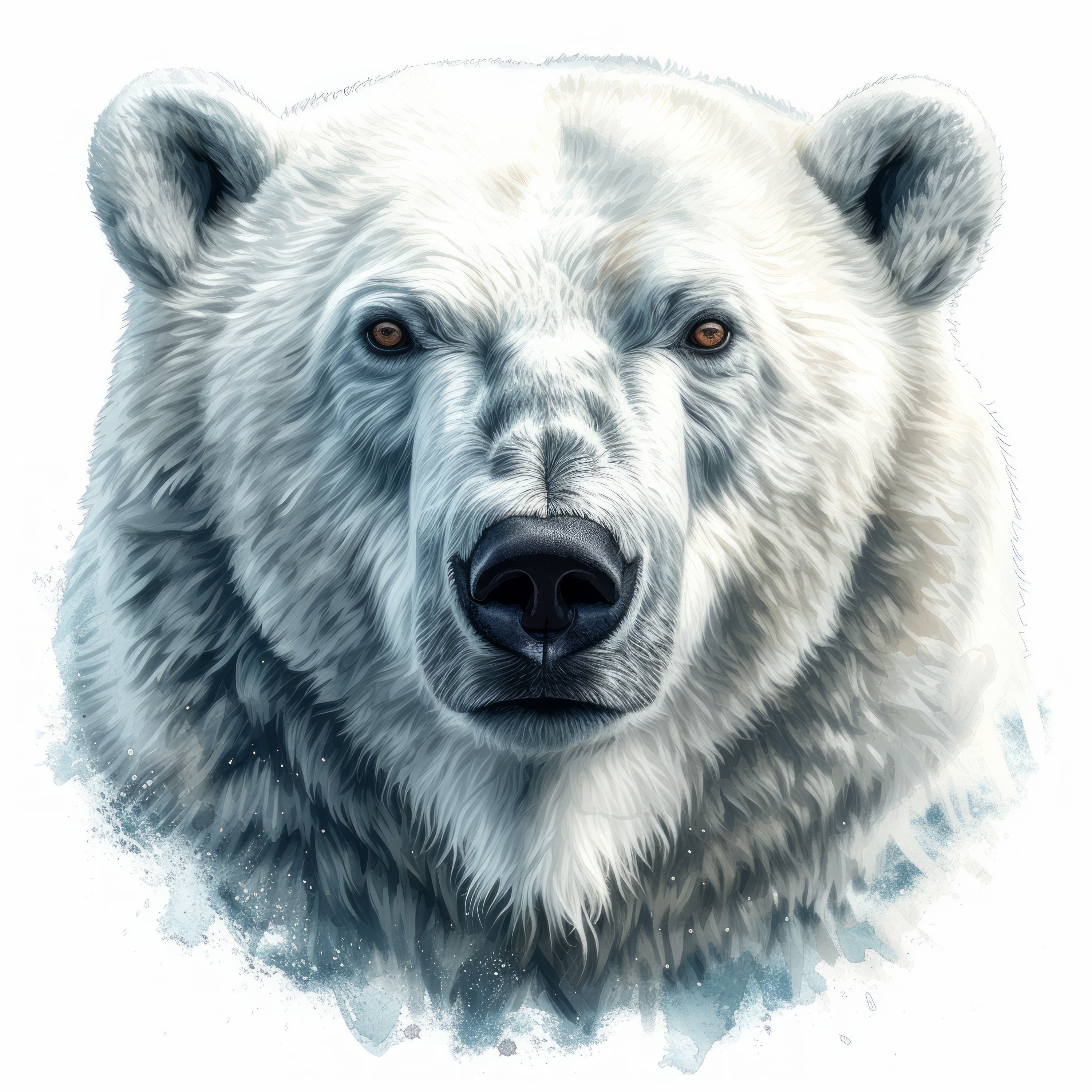 Polar White Bear Clipart , 20 High Quality Images Jpgs Digital Download ...