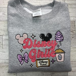 Embroidered Disney Girly Crewneck