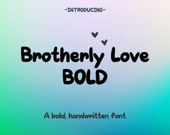 Bold Handwritten Font, Fun Doodle Font, Commercial Use License Included, OTF & TTF