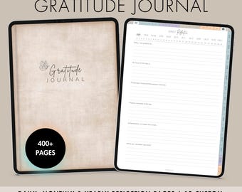 Digital Gratitude Journal: 5-Minute Undated Yearly Planner (PDF Download)