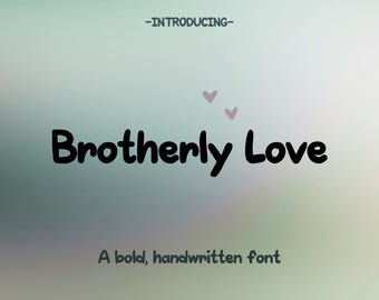 Bold Handwritten Font, Fun Doodle Font, Commercial Use License Included, OTF & TTF