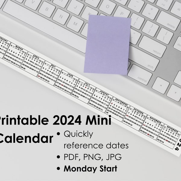 Keyboard strip calendar etsy