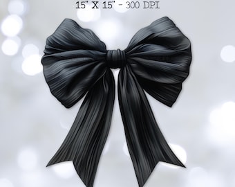 Black Bow Clipart: Dark Coquette PNG & SVG (Digital Download)