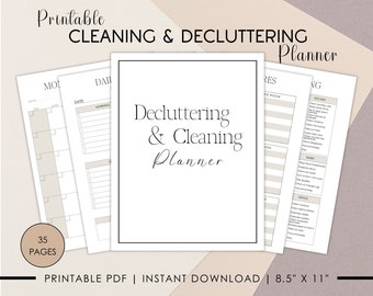 Printable Cleaning & Decluttering Planner: Home Organization (PDF)