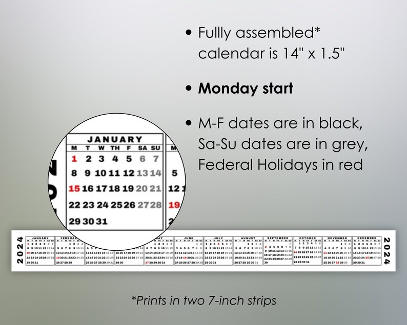 Printable 2024 Mini Desk Calendar, Miniature 2024 Keyboard Calendar