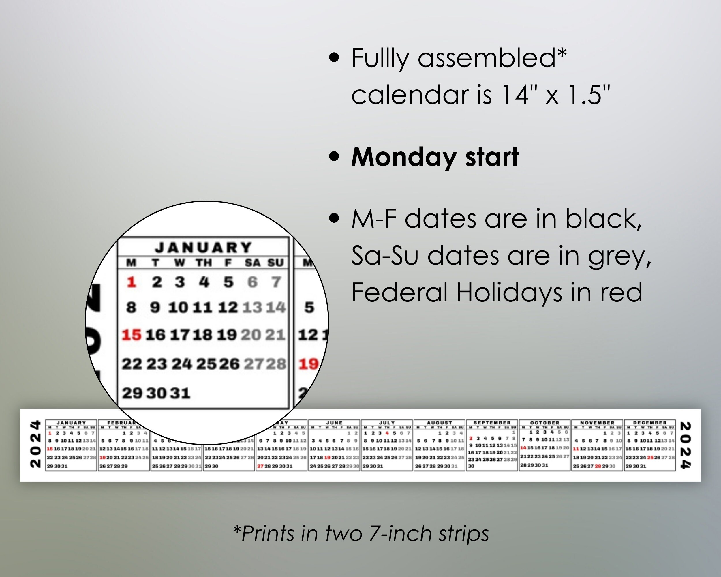 Printable 2024 Mini Desk Calendar, Miniature 2024 Keyboard Calendar
