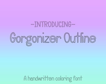 Outlined Coloring Font: Handwritten Tracing Letters (OTF & TTF)