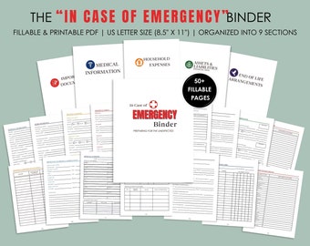 Emergency Binder & End of Life Planner: Printable Estate Planning (PDF)