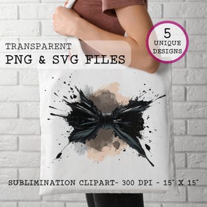 Noeud de ruban noir PNG & SVG, noeud de coquette sombre, clipart graffiti, gratuit pour un usage commercial, téléchargement numérique