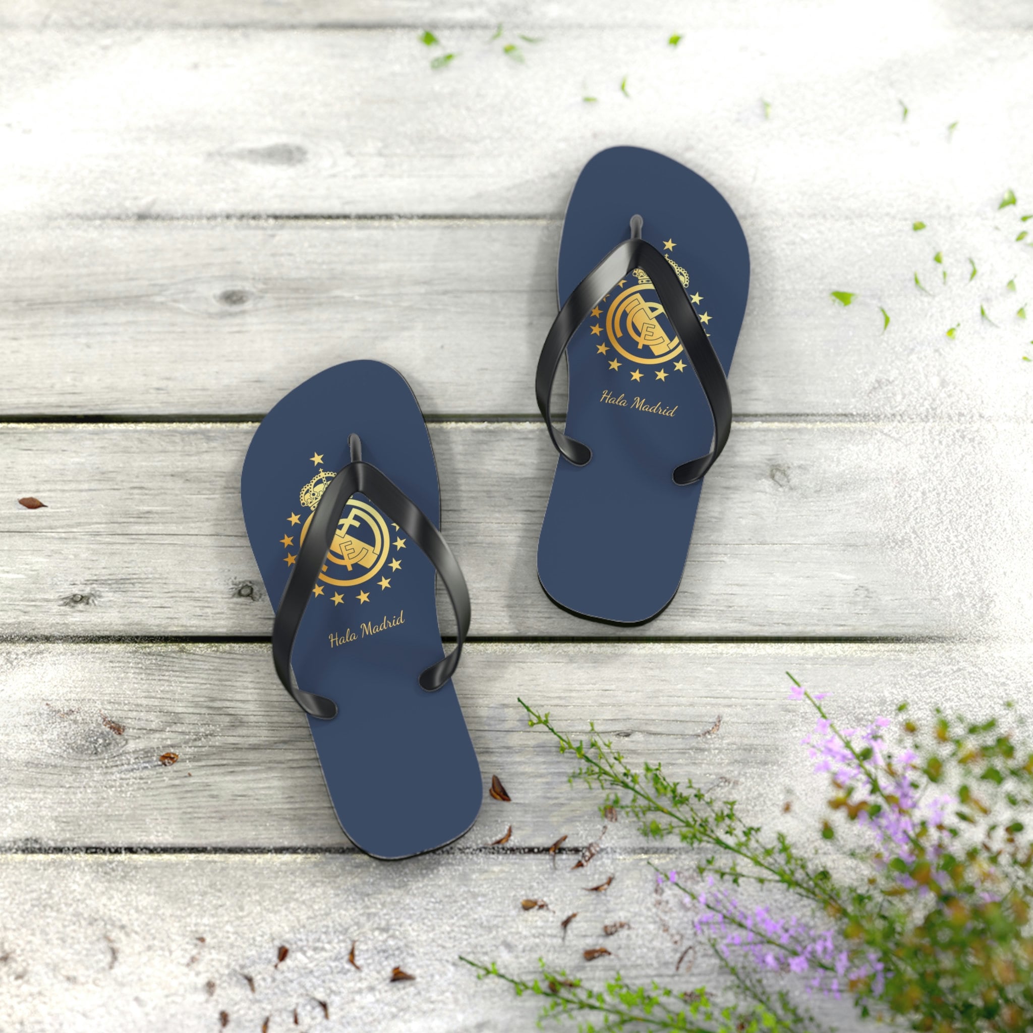 Real Madrid Flip Flops Beach Sandals Pool Slippers Slides Etsy