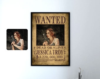 one piece wanted poster | pirate wanted poster | funny wanted poster | anime wanted poster | Printable Wallart | unique gift for boyfriend