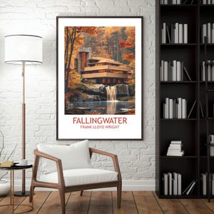 Frank Lloyd Wright Fallingwater Poster - Modern Architecture Poster ...